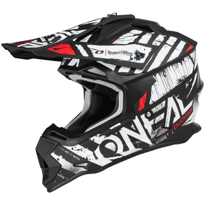 Casca motocross O'neal 2series glitch V.23, Negru/Alb