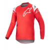 Bluza motocross pentru copii Alpinestars racer narin, Rosu/Alb