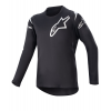 Bluza motocross pentru copii Alpinestars racer graphite Negru
