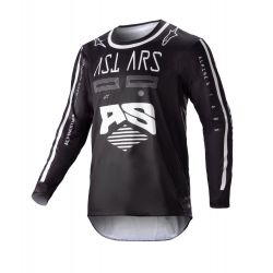 Bluza motocross pentru copii Alpinestars racer found, Negru/Alb