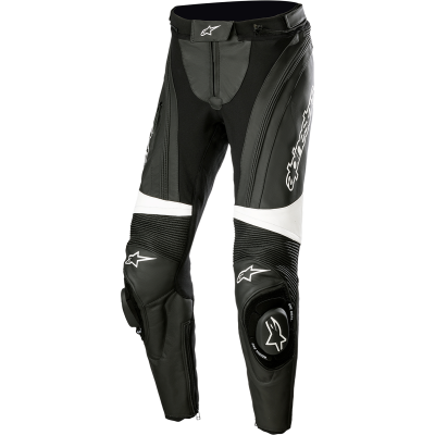 Pantaloni de piele pentru femei Alpinestars stella missile v3, Negru/Alb