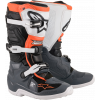 Cizme motocross pentru copii Tech 7S, Gri/Portocaliu/Alb