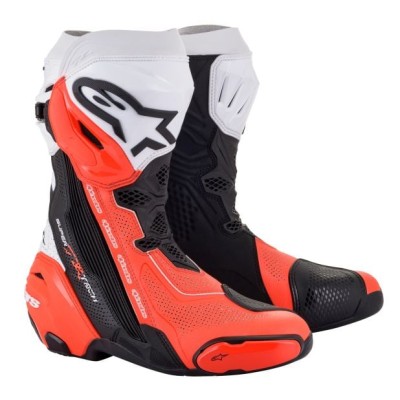 Cizme Alpinestars supertech r vented, Portocaliu/Alb