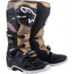 Cizme motocross Alpinestars tech 7 Enduro Drystar®, Negru/Auriu