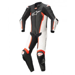 Combinezon din piele Alpinestars coveralls missile V2, Negru/Alb/Rosu Combinezon din piele Alpinestars coveralls missile V2, Negru/Alb/Rosu