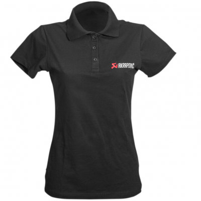 Tricou moto dame POLO AKRAPOVIC, Negru