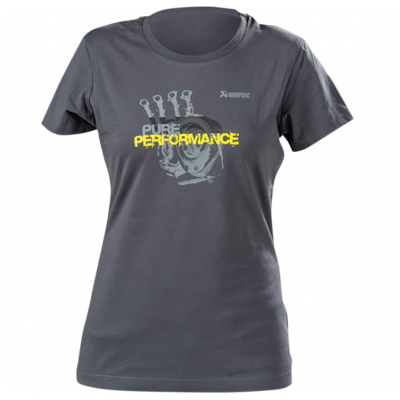 Tricou moto dame AKRAPOVIC pure performance, Gri