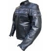 Geaca de piele Skull Chopper Master, Negru thumb