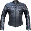 Geaca de piele Skull Chopper Master, Negru thumb