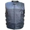 Vesta moto de piele ROADER BLACK thumb