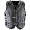 Vesta moto de piele BLACK ROCK