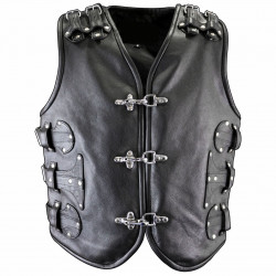 Vesta moto din piele BLACK ROCK