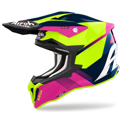 Casca motocross AIROH STRYCKER BLAZER BLUE PINK GLOSS