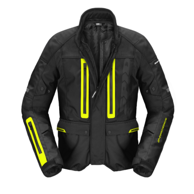 Geaca din textil SPIDI TRAVELER 3 EVO BLACK/YELLOW FLUO