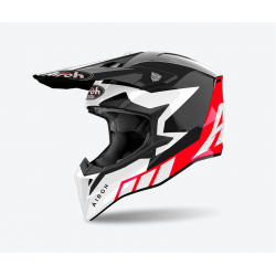 Casca motocross AIROH WRAAAP RELOADED RED GLOSS