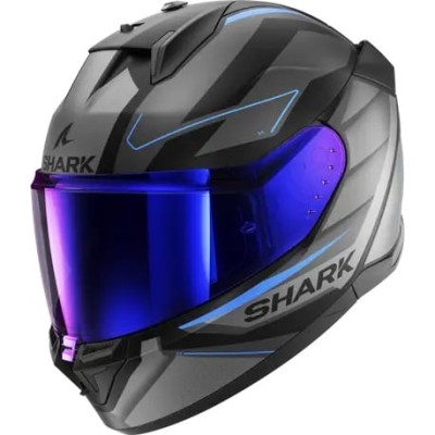 Casca SHARK D-SKWAL 3 SIZLER MATT BLACK/GREY/BLUE Casca SHARK D-SKWAL 3 SIZLER MATT BLACK/GREY/BLUE