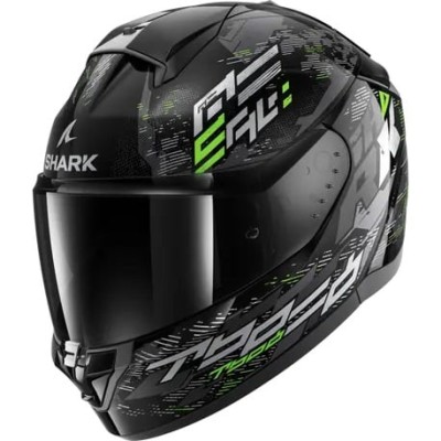 Casca SHARK RIDILL 2 MOLOKAI GLOSS BLACK/GRAY/GREEN