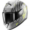 Casca SHARK RIDILL 2 MOLOKAI GLOSS GREY/BLACK/YELLOW FLUO