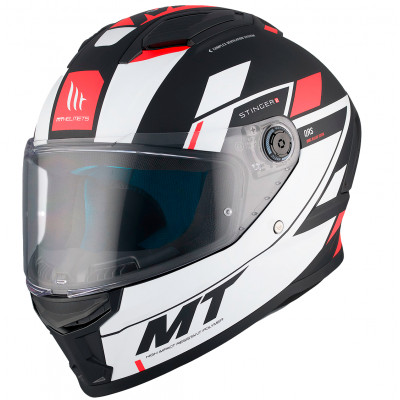 Casca MT STINGER 2 ZIVZE B5 MATT BLACK/WHITE/RED