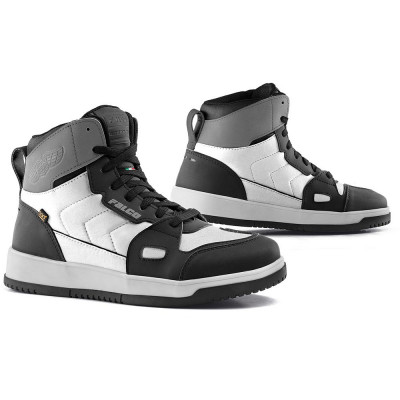 Ghete moto dame FALCO HARLEM BLACK/WHITE