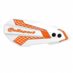 Handguard POLISPORT MX FLOW KTM/HUSQ/SHERCO/GAS GAS WHITE/ORANGE