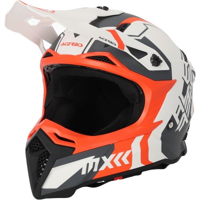 Casca motocross ACERBIS PROFILE 5 WHITE/ORANGE