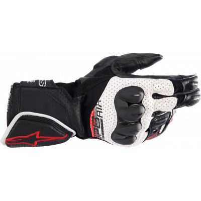 Manusi de piele Alpinestars SP-8 AIR V3, Negru/Alb/Rosu