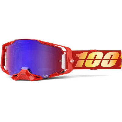 Ochelari motocross 100% ARMEGA nuketown mirror, Rosu/Albastru