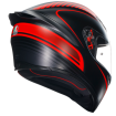 Casca AGV K1 S warmup matt, Negru/Rosu thumb