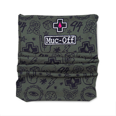 Esarfa multifunctionala Muc-Off Lightweight Neck Gaiter - Green Punk