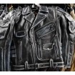 Geaca de piele CHOPPER BLACK/GREY thumb