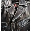 Geaca de piele CHOPPER BLACK/GREY thumb