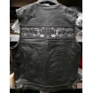 Vesta moto de piele SKULL BLACK Vesta moto de piele SKULL BLACK thumb