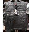 Vesta moto de piele SKULL BLACK Vesta moto de piele SKULL BLACK thumb
