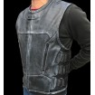 Vesta moto de piele ROADER GREY thumb