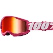 Ochelari motocross 100% STRATA2 fletcher mirror, Rosu thumb