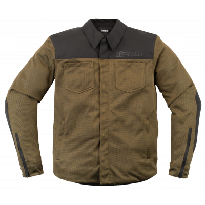 Geaca moto din textil ICON UPSTATE mesh ce, Maro