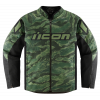 Geaca moto din textil ICON HOOLIGAN CE TIGER`S BLOOD GREEN