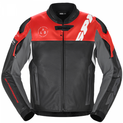Geaca moto de piele SPIDI DP PROGRESSIVE LEATHER, Rosu/Negru