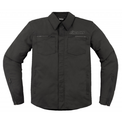 Geaca din textil ICON UPSTE CANVAS CE BLACK