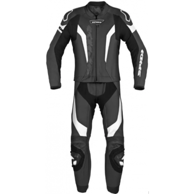 Combinezon moto de piele SPIDI LASER TOURING White/Black SHORT 2PC