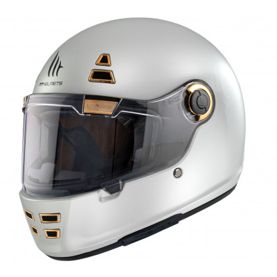 Casca MT JARAMA A0 GLOSS PEARL Alb