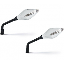 Oglinzi moto cu semnale BARRACUDA RACE WHITE Oglinzi moto cu semnale BARRACUDA RACE WHITE