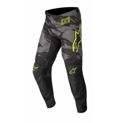 Pantaloni motocross pentru copii ALPINESTARS Racer Tactical BLACK/CAMO/YELLOW