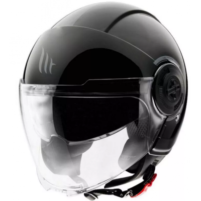 Casca pentru scuter MT VIALE S SOLID A1 GLOSS BLACK