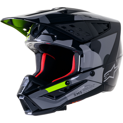 Casca motocross ALPINESTARS SM5 ROV2 GY/YLW Casca motocross ALPINESTARS SM5 ROV2 GY/YLW