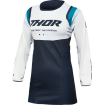 Bluza motocross pentru femei THOR WOMEN'S PULSE REV Blue, White thumb