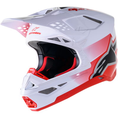 Casca motocross ALPINESTARS SM10 UNIT RD/WT