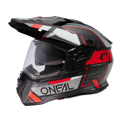 Casca enduro D-SRS SQUARE V.24 BLACK/GRAY/RED Casca enduro D-SRS SQUARE V.24 BLACK/GRAY/RED