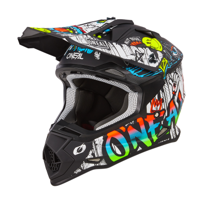 Casca motocross O'NEAL 2SERIES RANCID BLACK/WHITE 